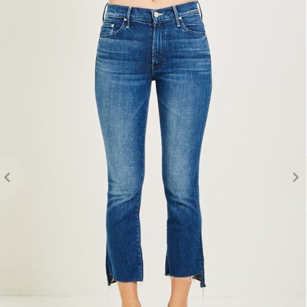 Mother The Insider Crop Step Fray Jean In The Royal Treatment